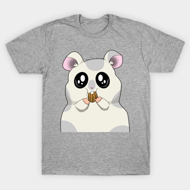 Cute Cartoon Hamster Eating T-Shirt by mareescatharsis